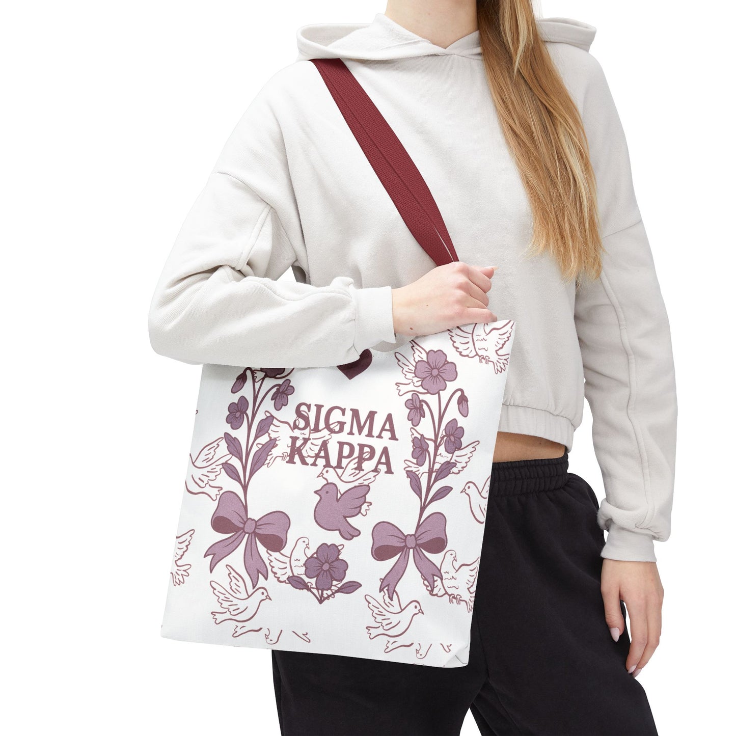 Sigma Kappa Floral Tote Bag | Sorority Gift, Eco-Friendly Carry-All, College Accessory, Stylish Shopping Bag, Chic Beach Tote