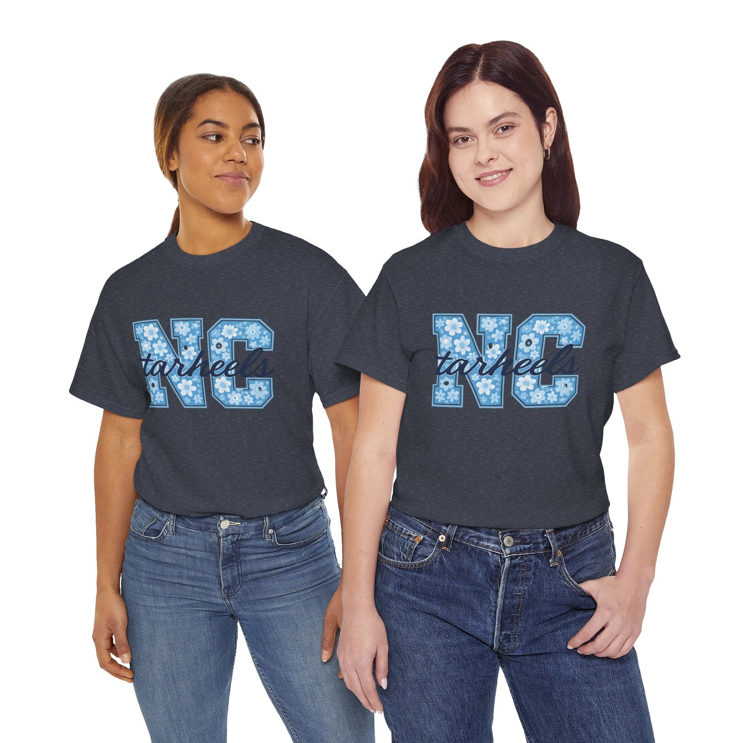 North Carolina Tarheels Unisex Heavy Cotton Tee, College Spirit Wear, Men's and Women's Casual T-Shirt, School Pride Apparel, Gift for Fans