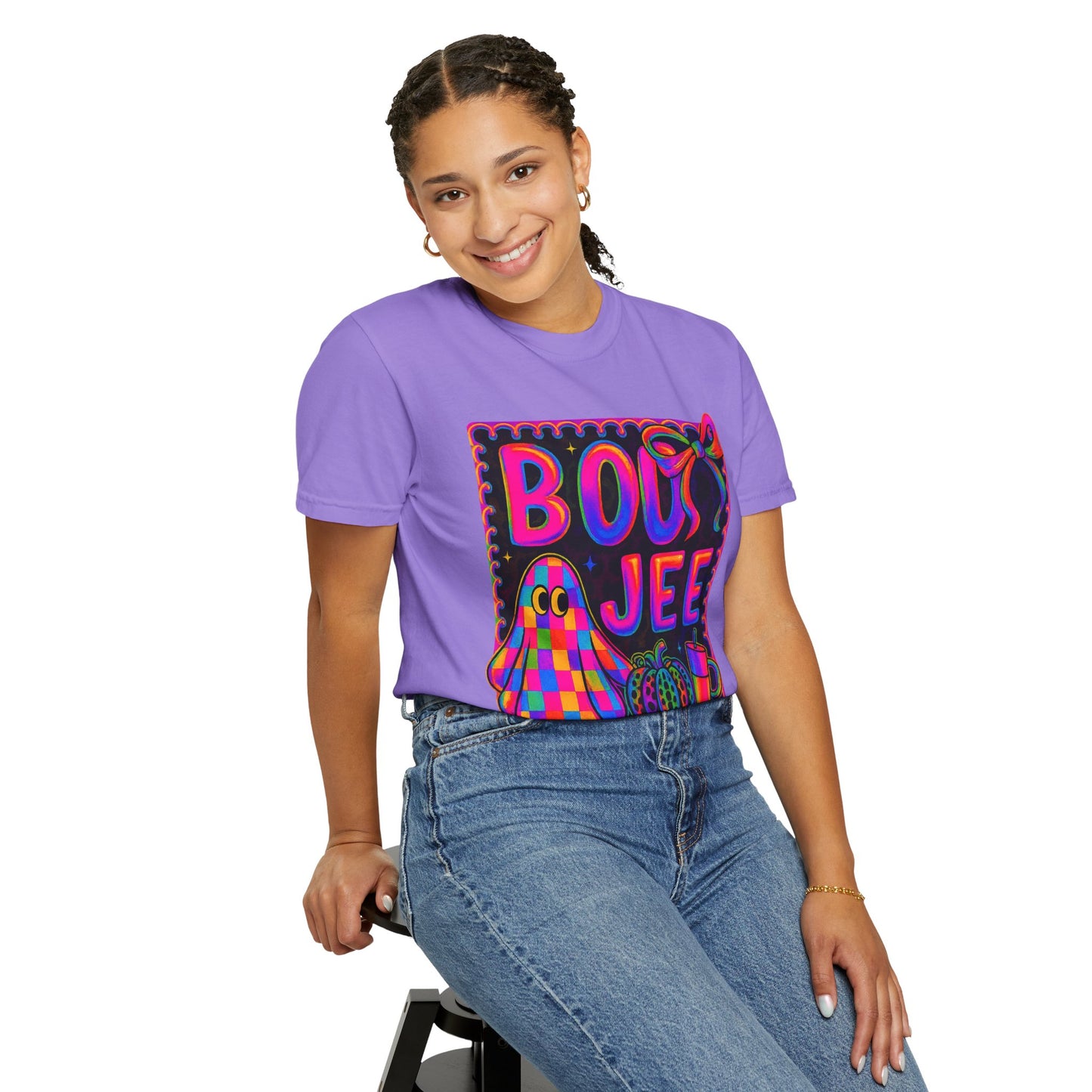 BOOJee Retro Comfort Colors, Garment-Dyed T-shirt, Colorful Graphic Tee, Unisex Streetwear, Fun Gift, Festival Fashion, Vegan Style