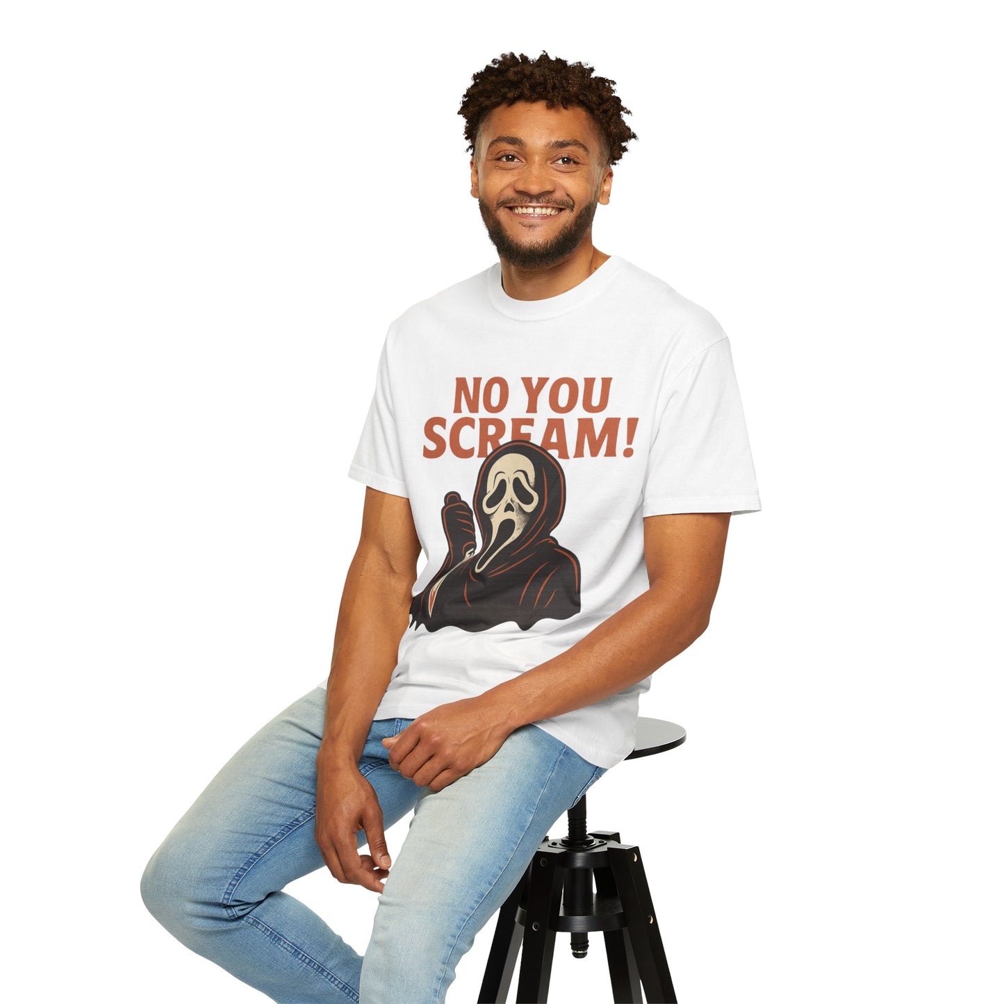 Unisex Horror-Themed T-shirt | Fun Scream Design for Halloween, Costume Parties, Movie Nights, Gift for Horror Fans