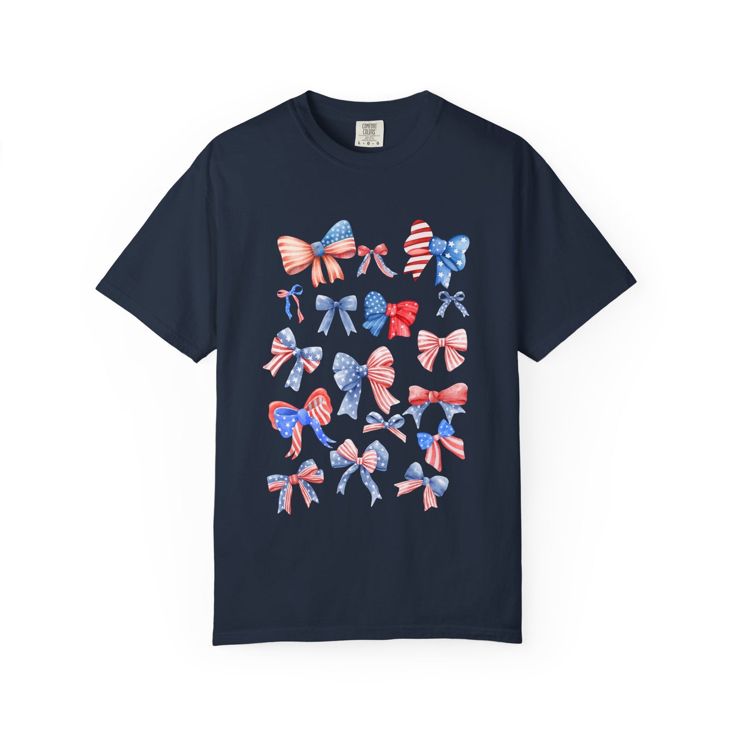 Patriotic Bow T-Shirt | Unisex Casual Wear for Year-Round Celebrations