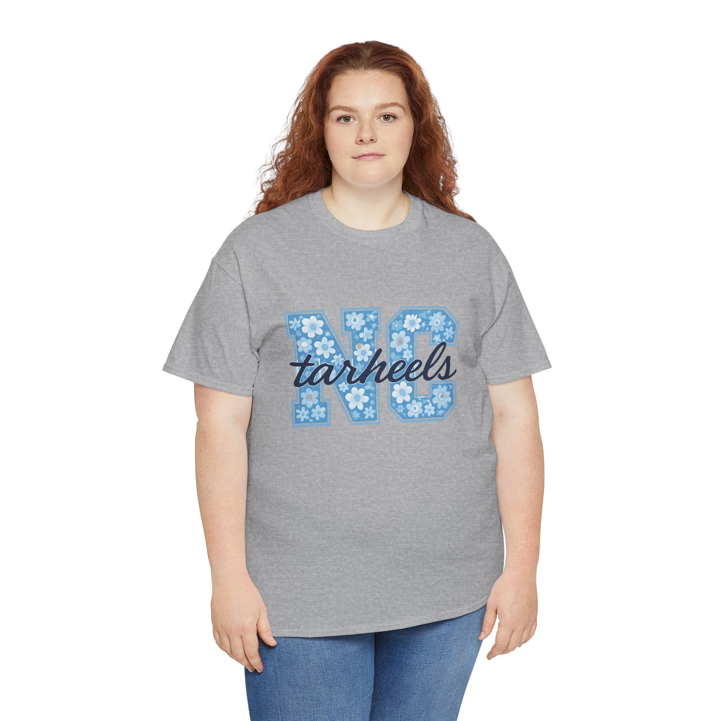 North Carolina Tarheels Unisex Heavy Cotton Tee, College Spirit Wear, Men's and Women's Casual T-Shirt, School Pride Apparel, Gift for Fans