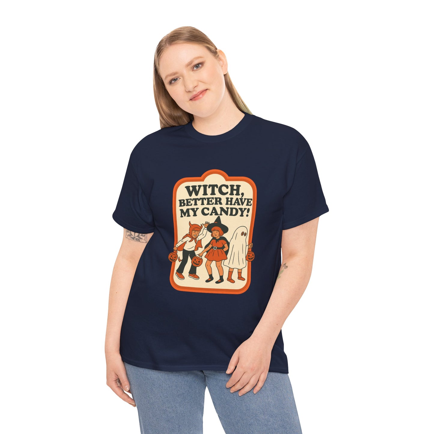 Halloween Witch Candy Tee - Unisex Cotton Shirt