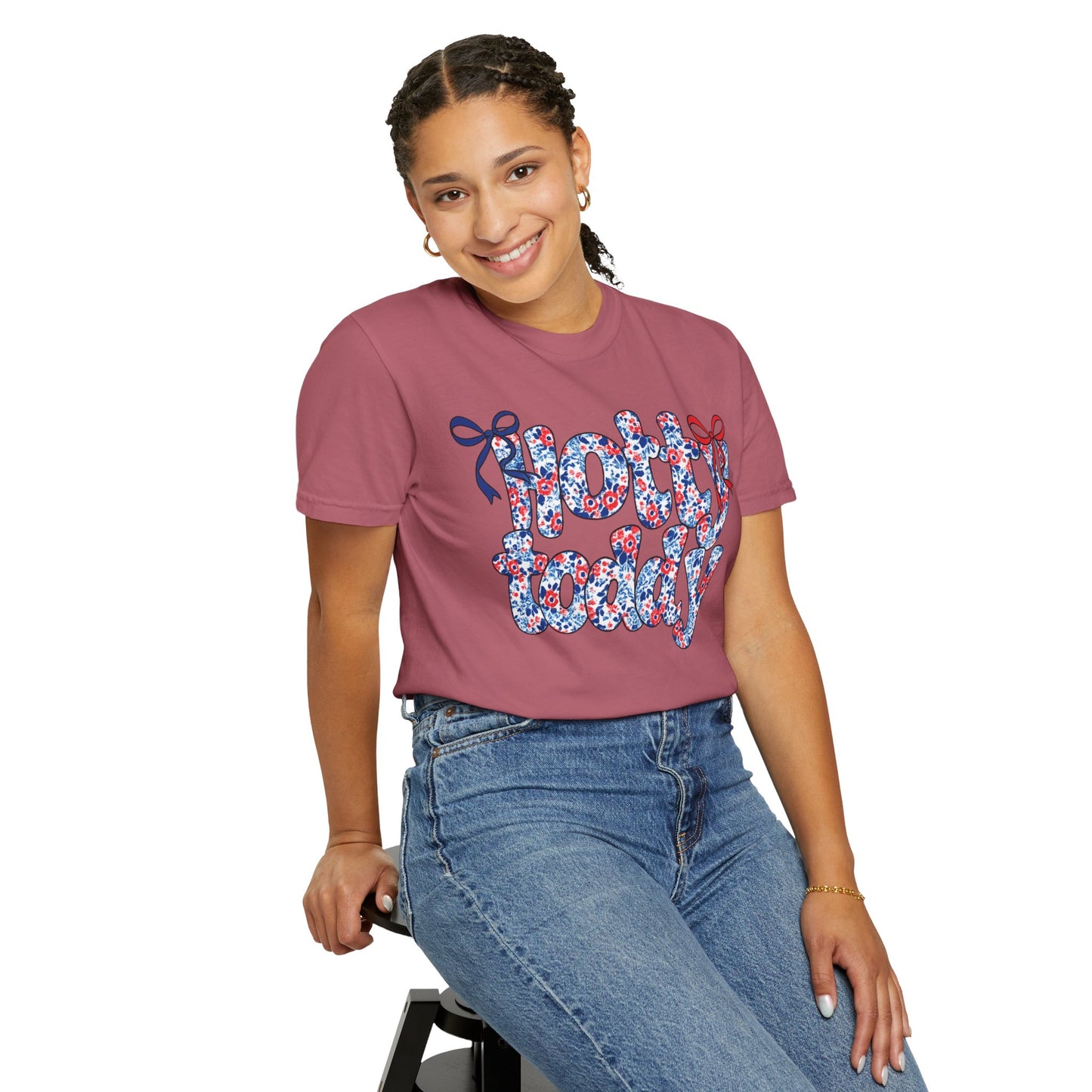 Floral Hotty Toddy Coquette Bow T-Shirt