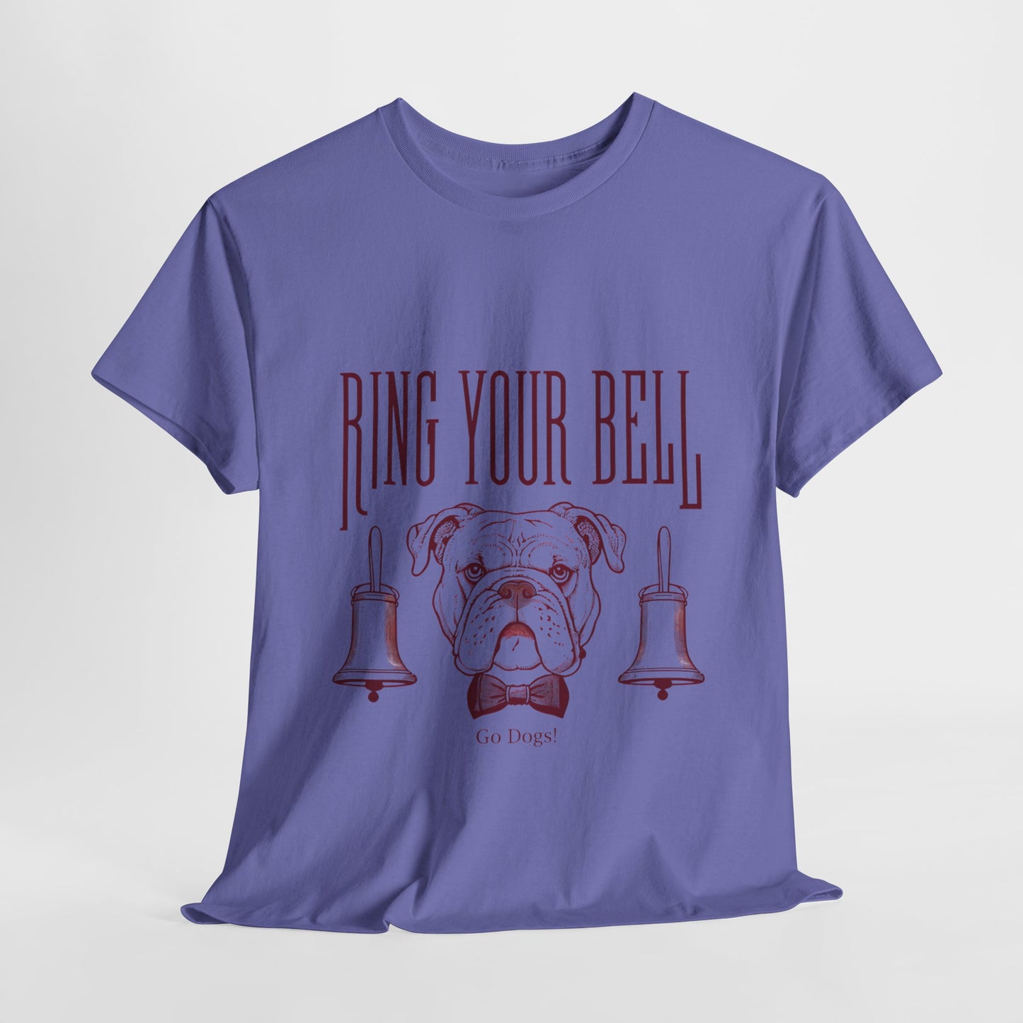 Dog Lover's Unisex Heavy Cotton Tee | 'Ring Your Bell' Shirt, Bulldog Tee, Pet Owner Gift, Funny Dog Apparel, Casual Wear