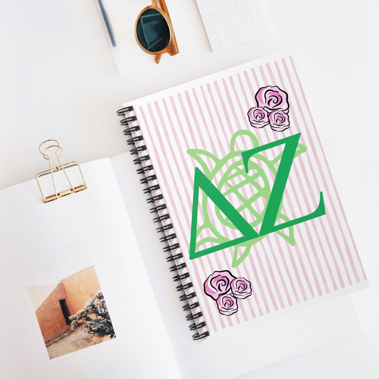 DZ Personalized Floral Spiral Notebook - Ruled Line Journal