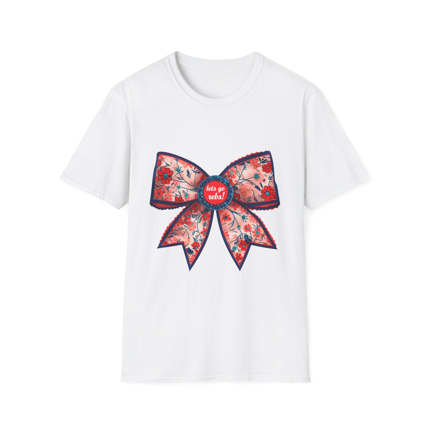 Go rebs coquette bow, Floral Bow T-Shirt | Gift for Her, Casual Wear, Birthday Party, Spring Fashion, Cute Graphic Tee