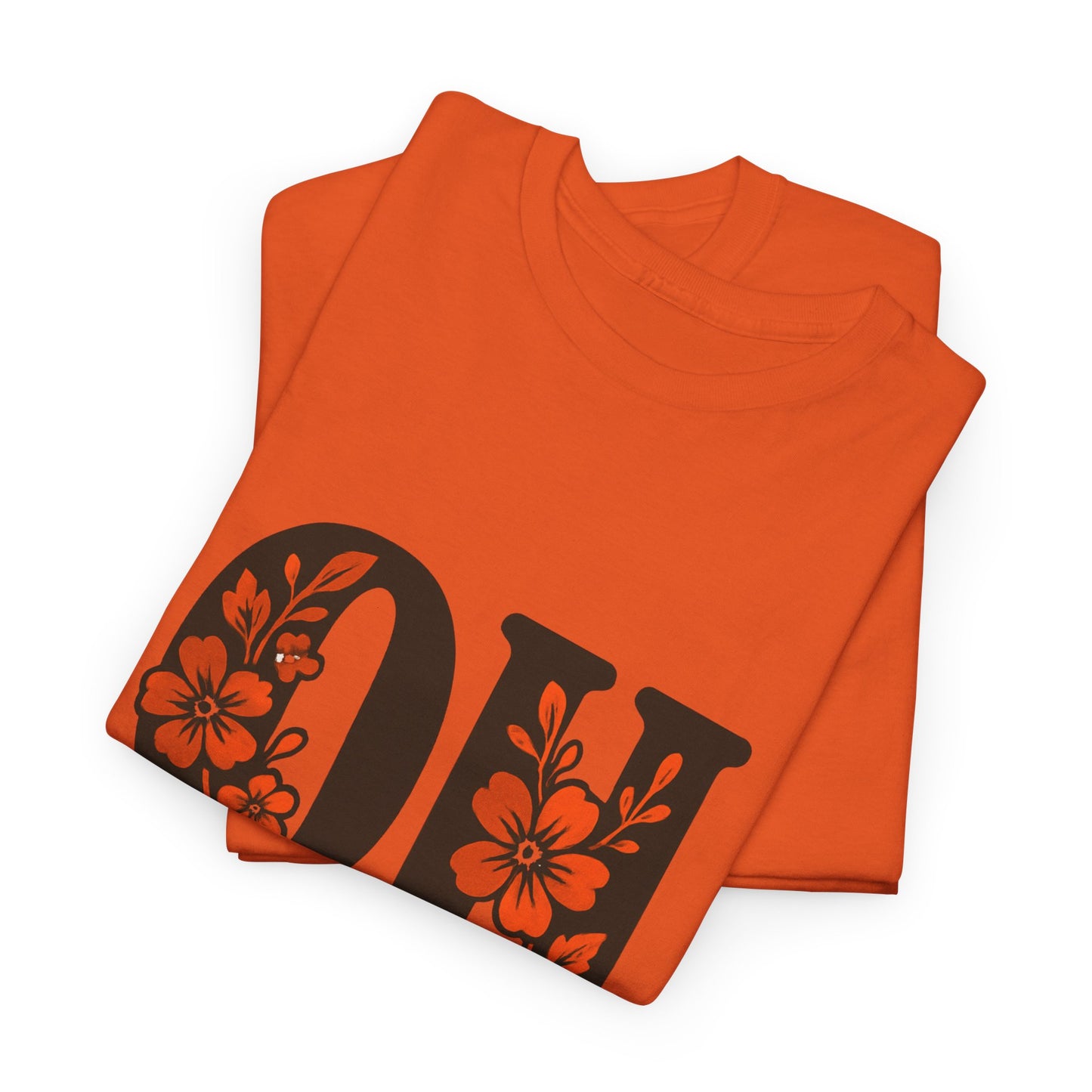 OH Go Browns Floral Unisex Tee, Fan Apparel, Game Day Shirt, Casual Wear, Gift for Sports Lovers