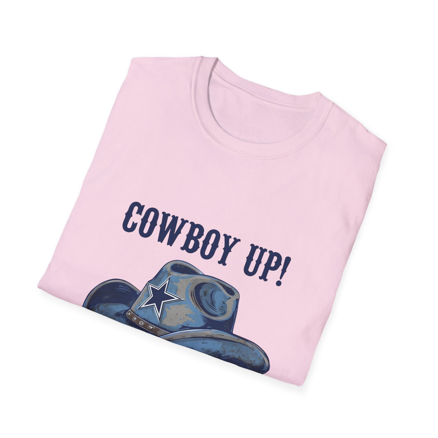 Cowboy Up! Unisex Softstyle T-Shirt - Casual Western Tee for Rodeos, Country Events, Fun Graphic Shirt, Everyday Wear