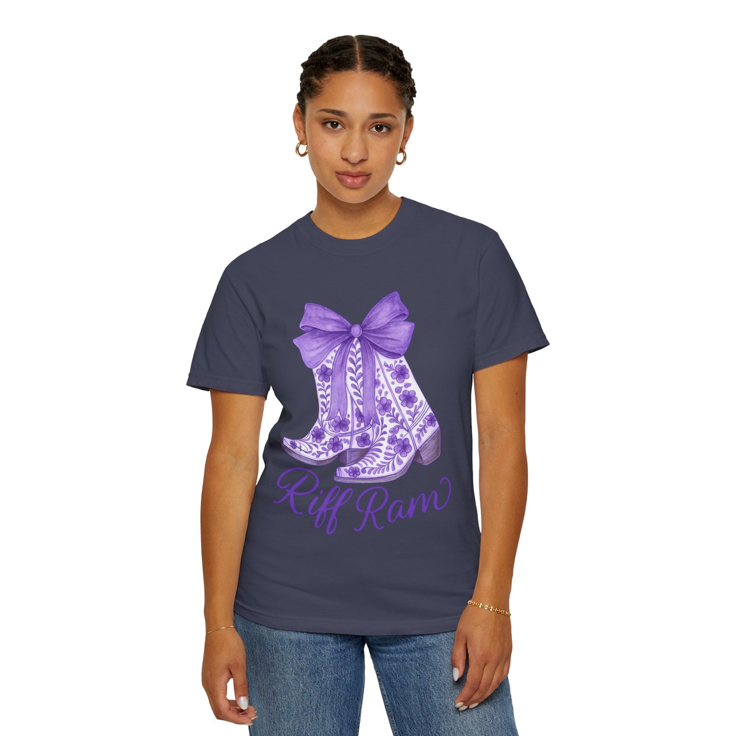 Purple Cowboy Boots T-Shirt | Western Style Tee, Festival Wear, Country Music Shirt, Gift for Horse Lovers, Casual Chic