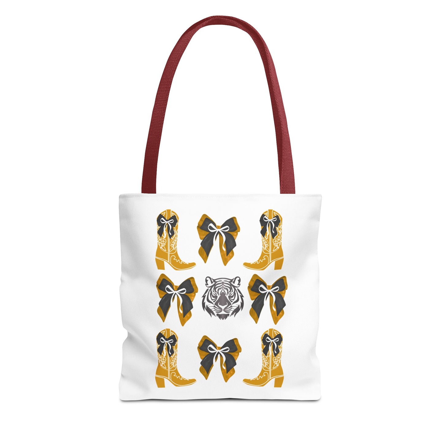 Mizzou tigers tote bag, missouri game day, Stylish Tote Bag with Boots and Tiger Design, missouri fan gift, missouri tigers alumni, graduation gift, mo tigers