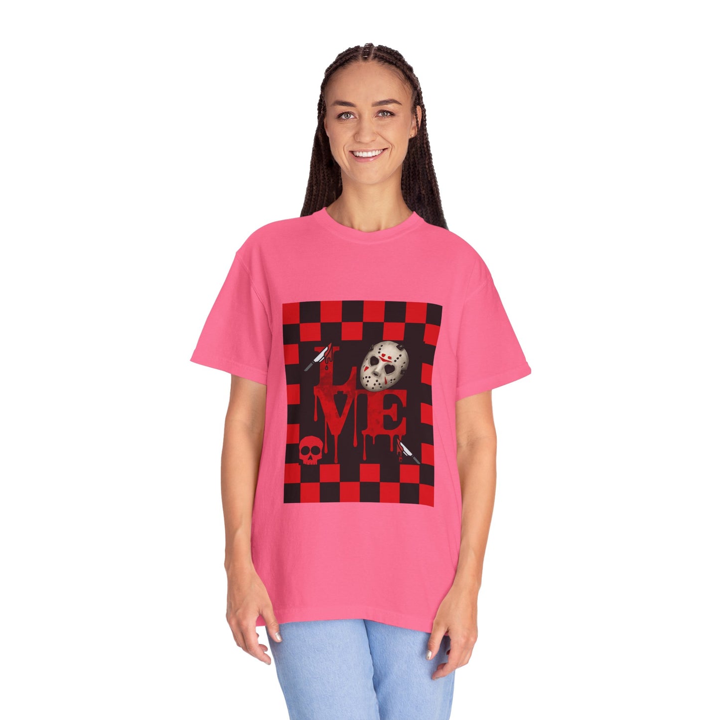 Scary Movie Mask Love Print T-Shirt