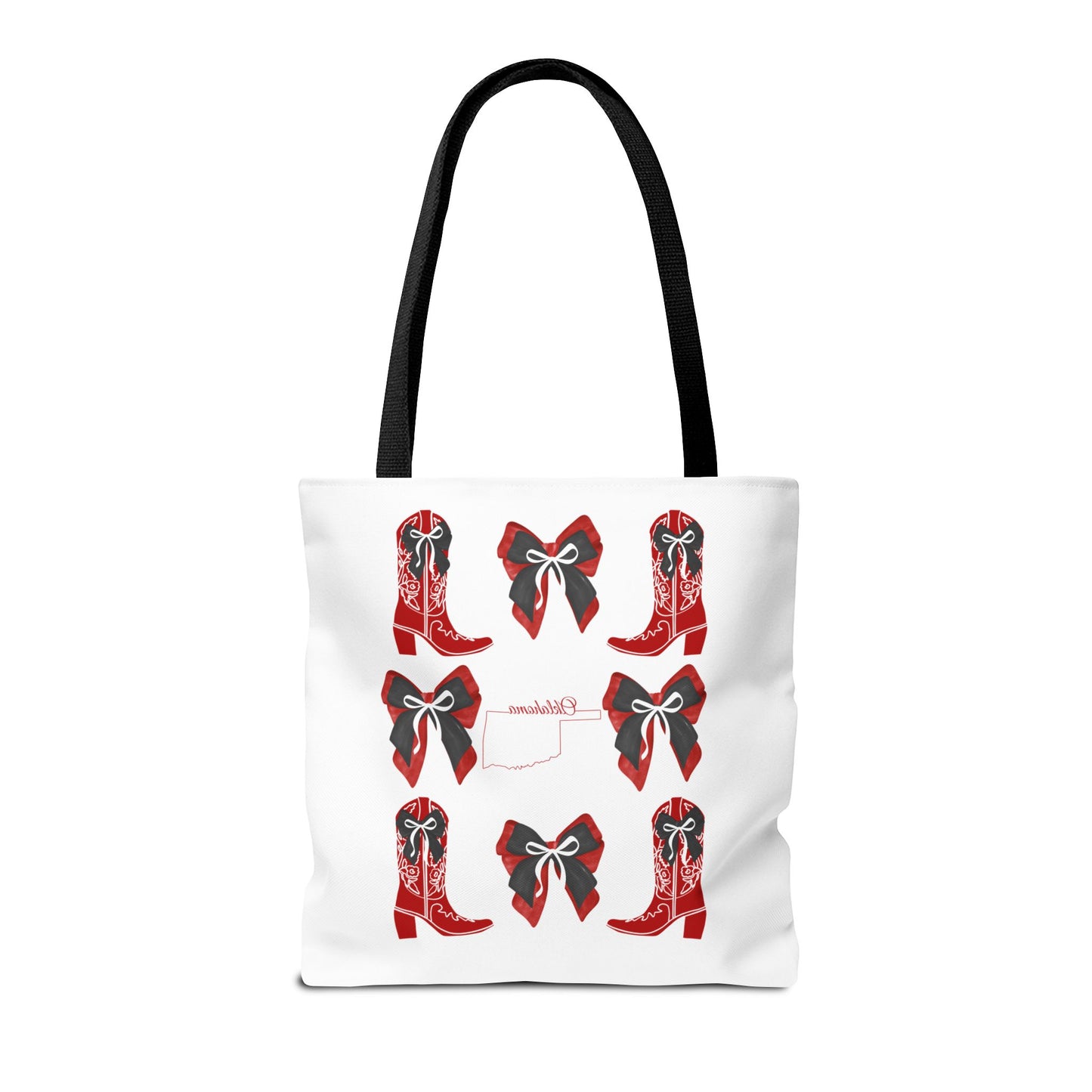 Tote Bag - Oklahoma Game Day Coquette Bow Design Fan Gift