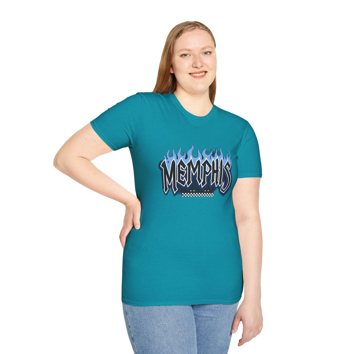 Memphis Flame Graphic T-Shirt, Unisex Tee, Casual Wear, Gift for Music Lovers, Summer Fashion, Graphic Design Shirt