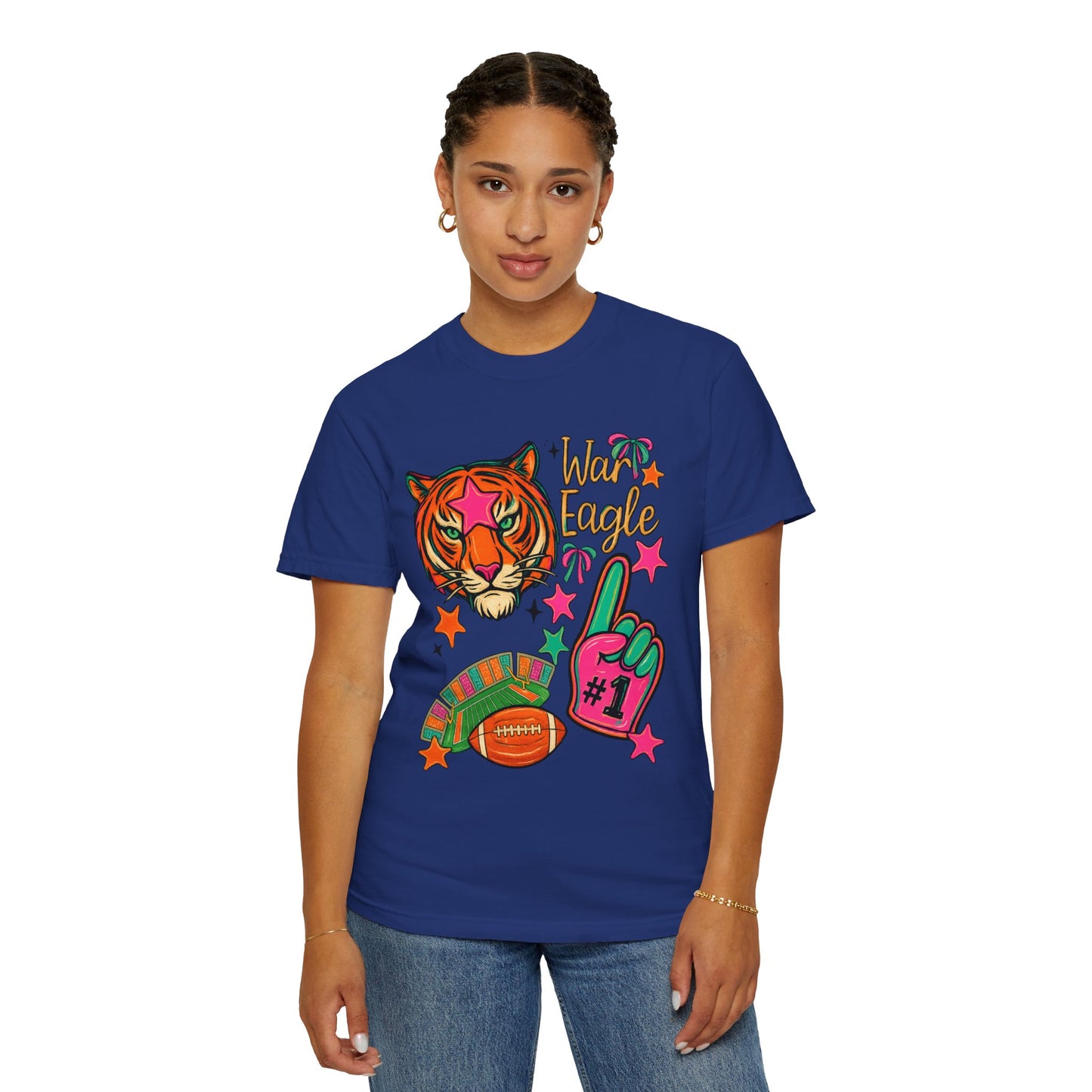 Vintage Preppy Tiger Football Game Day Unisex T-shirt