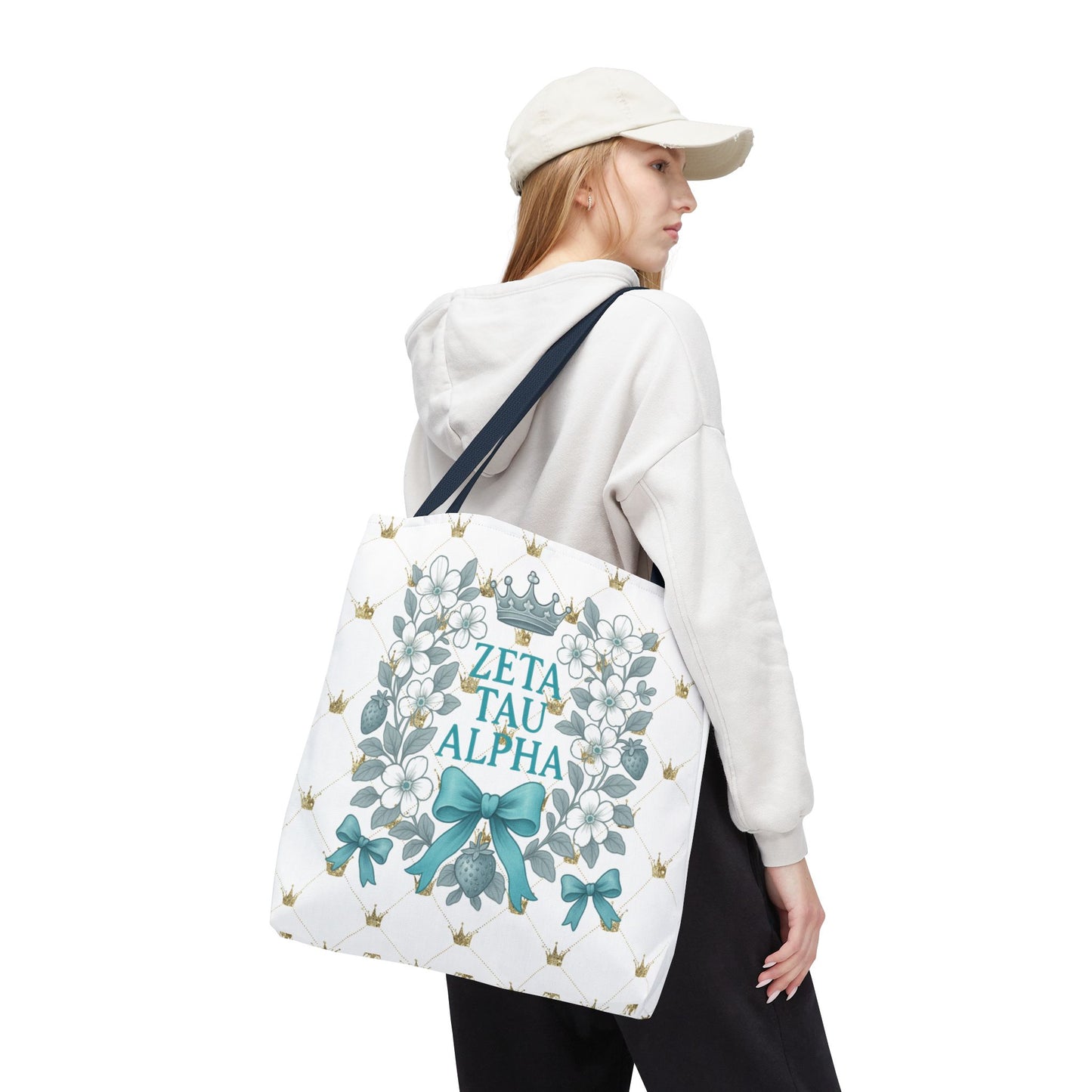 Zeta Tau Alpha Tote Bag | Sorority Bags, Floral Design, Gift for Sisters, Campus Essentials, Personalized Tote