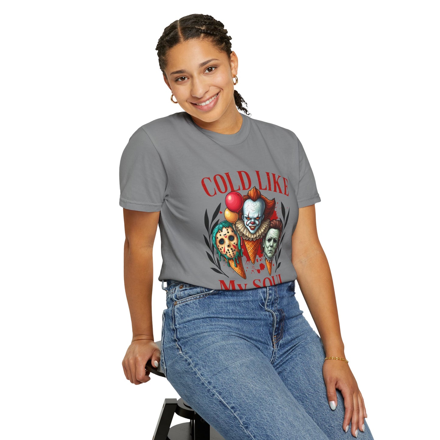Chilling Soul T-Shirt, Vintage Horror Tee, Unisex Graphic Shirt, Ice Cream Lovers Gift, Fun Movie Merch