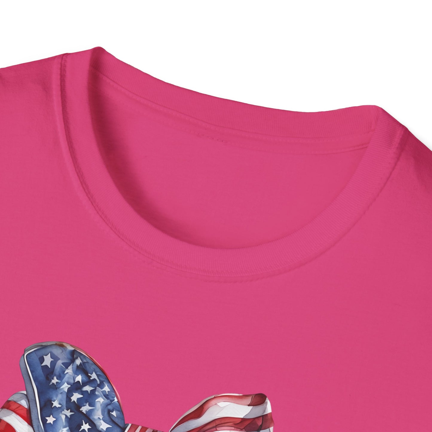 Patriotic Cowboy Boot T-Shirt | Unisex Softstyle Tee for Independence Day