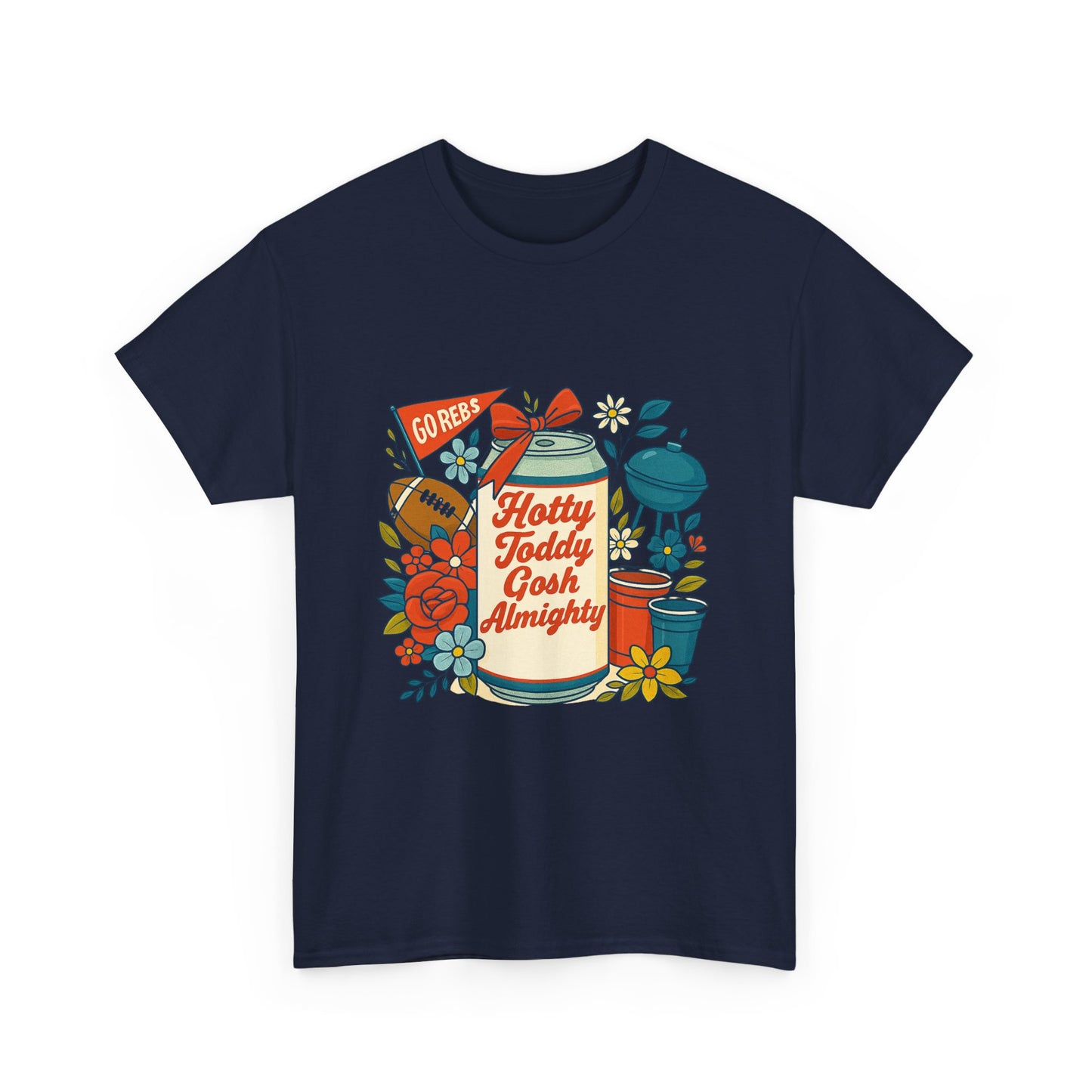 Hotty Toddy Heavy Cotton Tee - Unisex Graphic T-Shirt, Casual Wear, College Apparel, Gift for Students, Spring Break Fashion