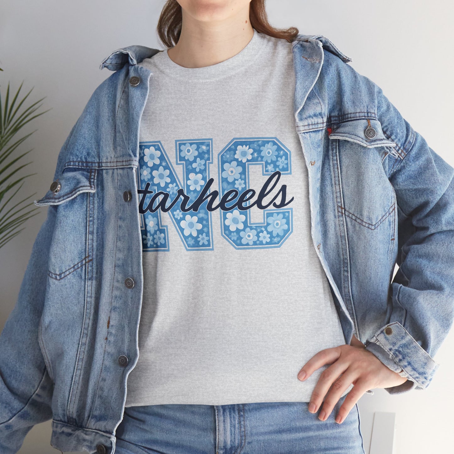 North Carolina Tarheels Unisex Heavy Cotton Tee, College Spirit Wear, Men's and Women's Casual T-Shirt, School Pride Apparel, Gift for Fans