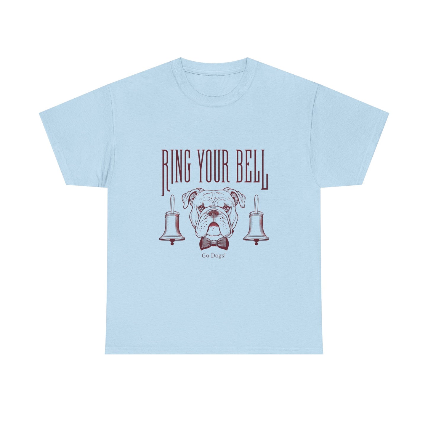 Dog Lover's Unisex Heavy Cotton Tee | 'Ring Your Bell' Shirt, Bulldog Tee, Pet Owner Gift, Funny Dog Apparel, Casual Wear