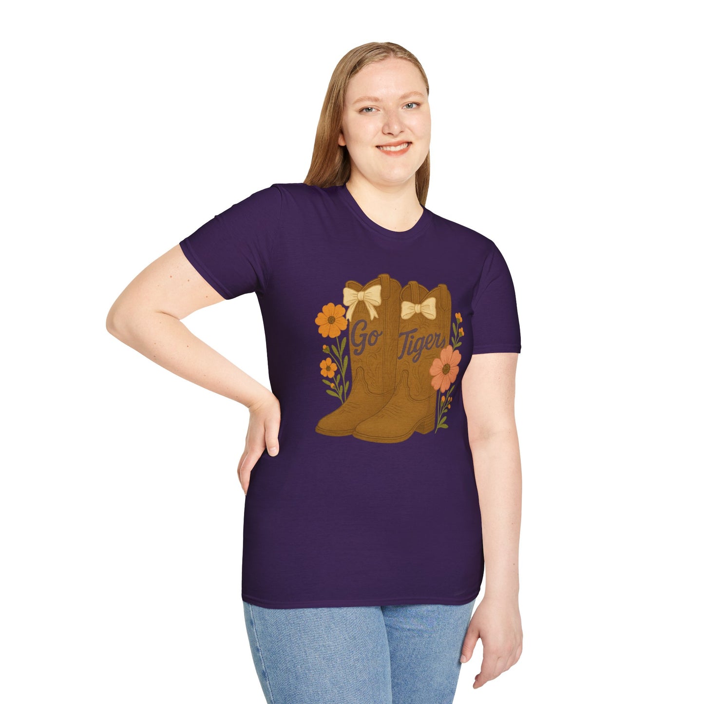 SC Tigers Country Boots Unisex T-Shirt | Cute Southern Style Tee, Go Tiger Shirt, Perfect for Game Day, Clemson Game Day, Graduation Gift, College Student Gift