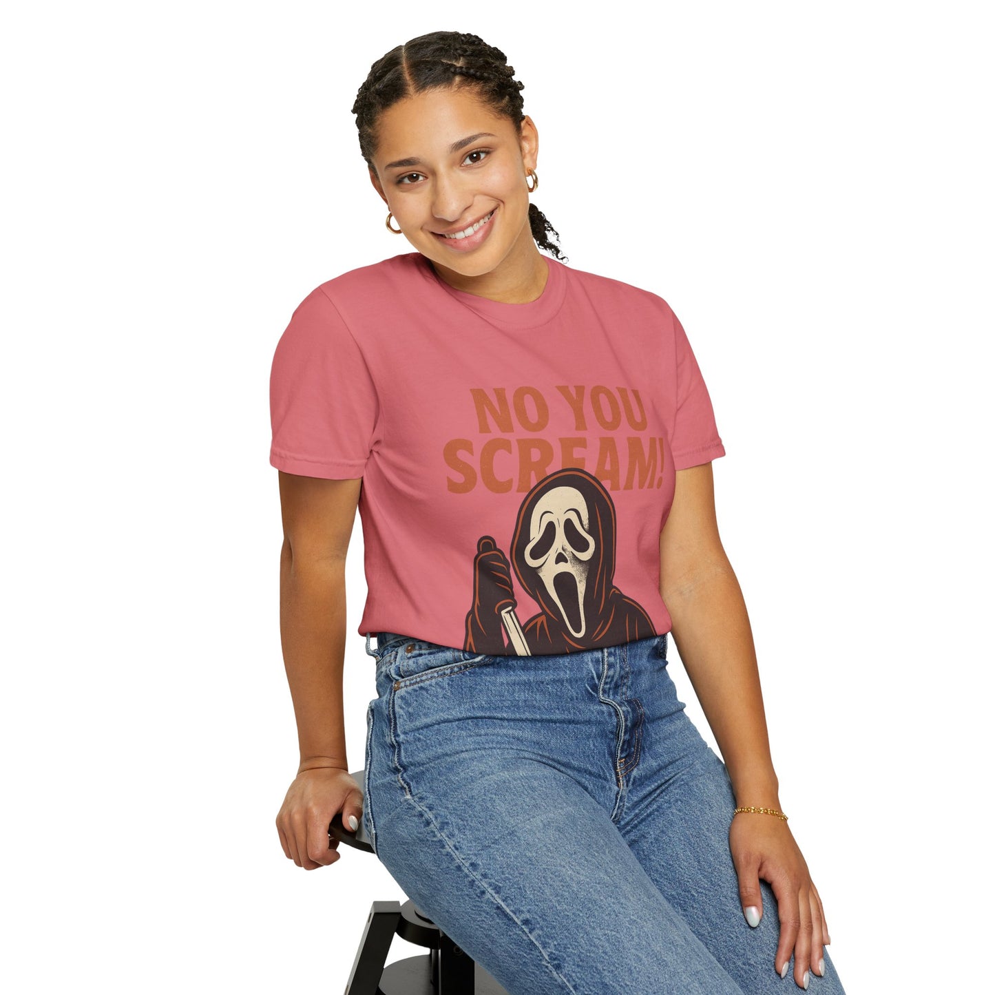 Unisex Horror-Themed T-shirt | Fun Scream Design for Halloween, Costume Parties, Movie Nights, Gift for Horror Fans