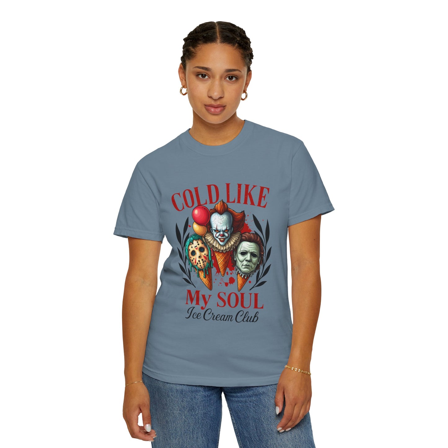 Chilling Soul T-Shirt, Vintage Horror Tee, Unisex Graphic Shirt, Ice Cream Lovers Gift, Fun Movie Merch