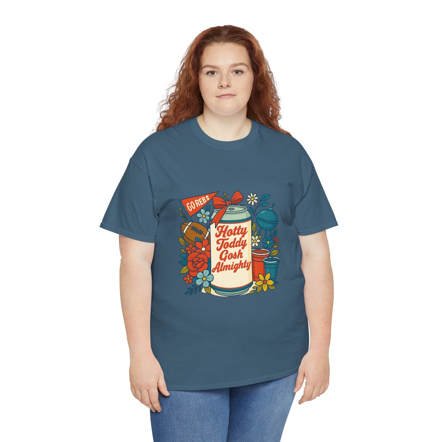 Hotty Toddy Heavy Cotton Tee - Unisex Graphic T-Shirt, Casual Wear, College Apparel, Gift for Students, Spring Break Fashion