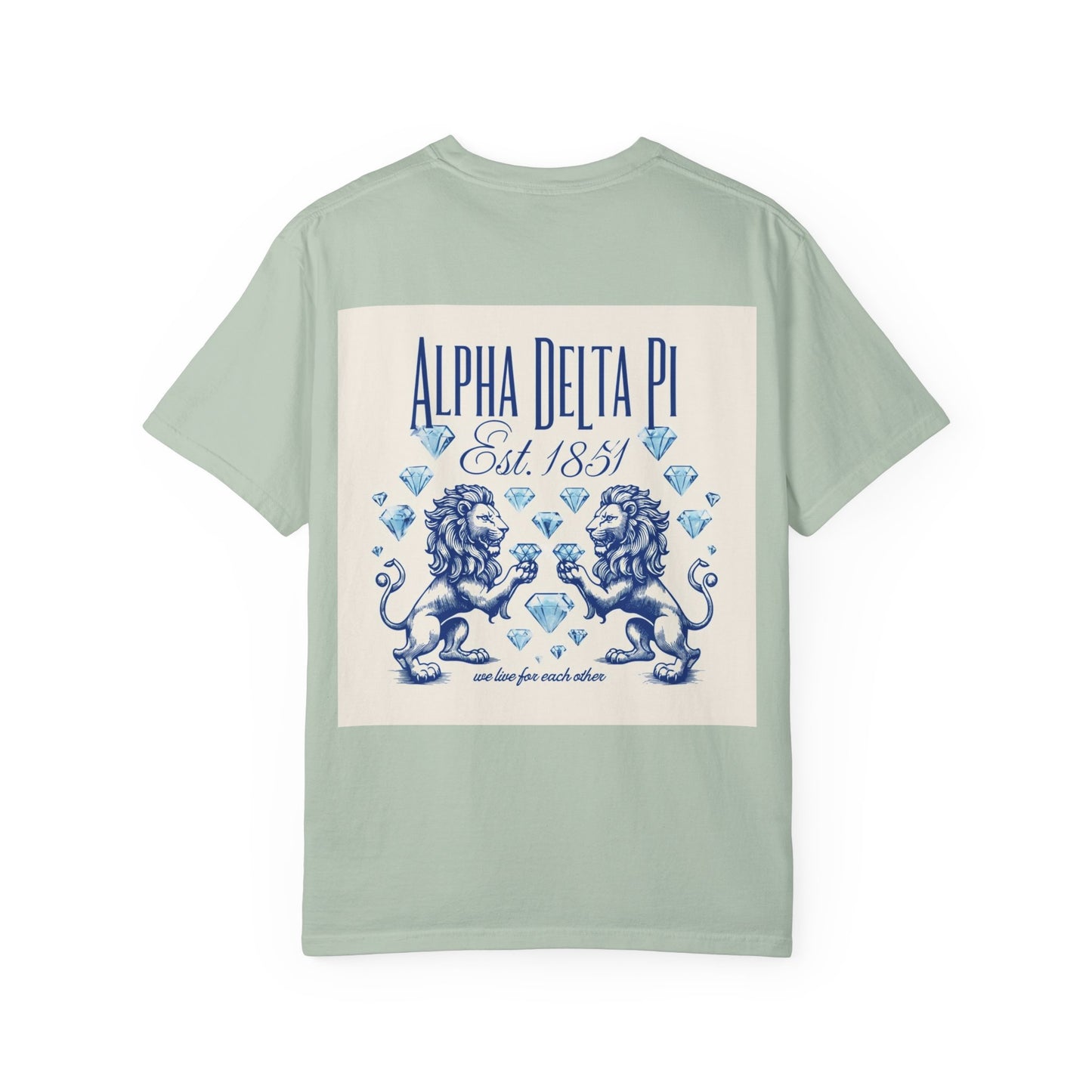 Alpha Delta Pi T-Shirt, Sorority Shirt, College Apparel, Greek Life Gift, Unisex Garment-Dyed Tee