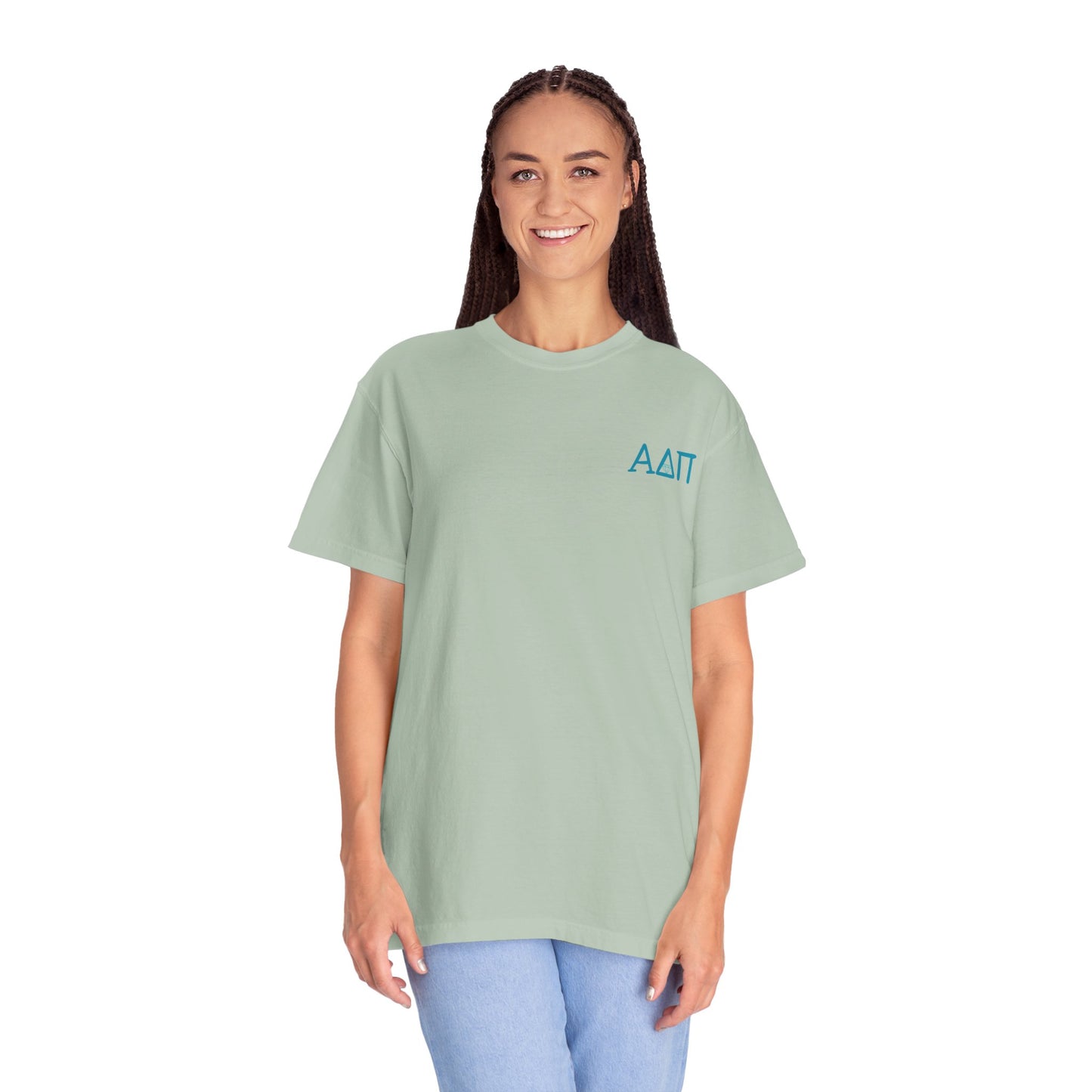 Alpha Delta Pi T-Shirt, Sorority Shirt, College Apparel, Greek Life Gift, Unisex Garment-Dyed Tee