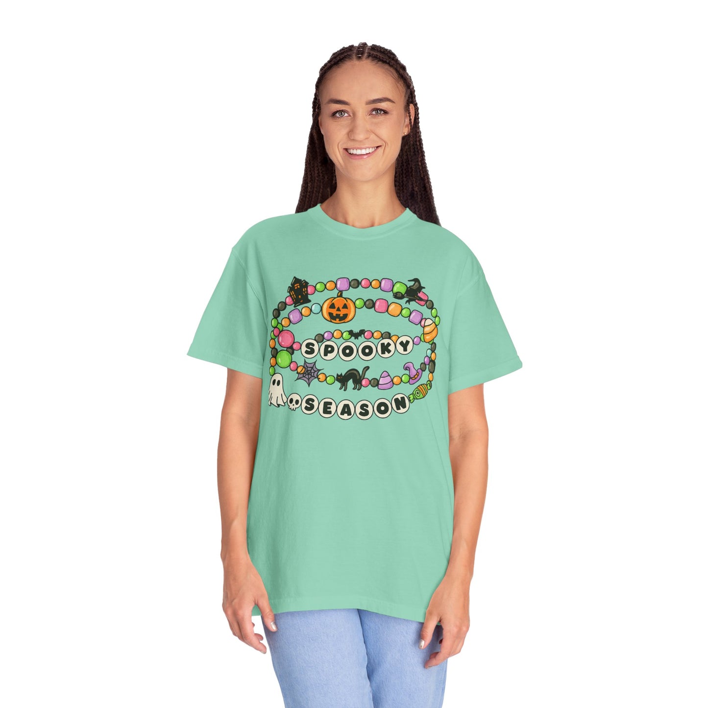 Spooky Season Friendship Bracelet T-shirt | Halloween Fun, Unisex Tee