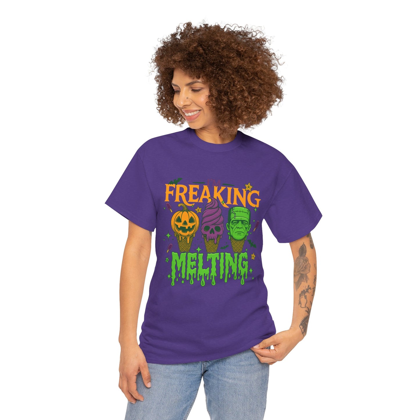 Halloween Unisex Heavy Cotton Tee, Fun Fall Shirt, Halloween Costume Top, Spooky Party Tee, Trick or Treat Apparel