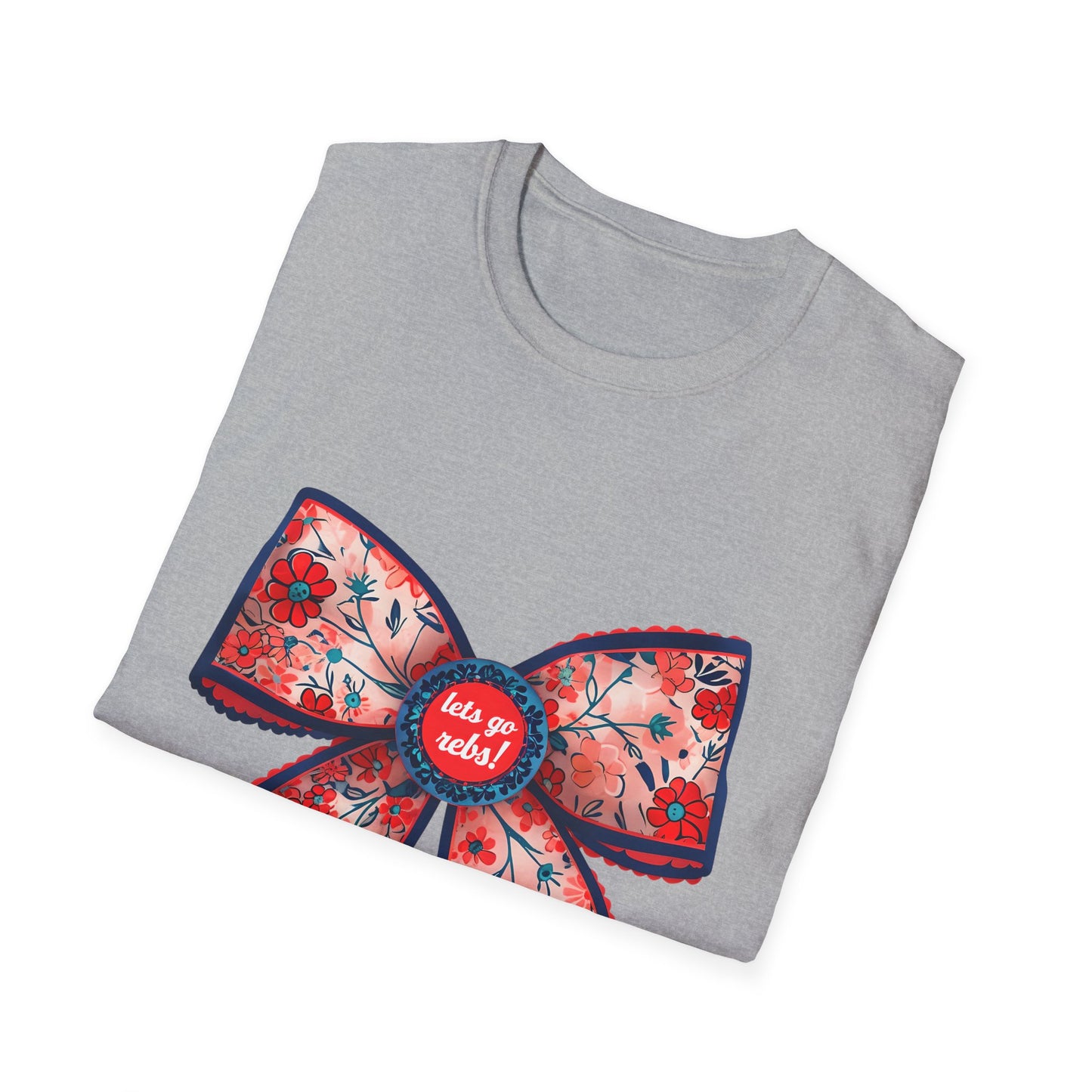 Go rebs coquette bow, Floral Bow T-Shirt | Gift for Her, Casual Wear, Birthday Party, Spring Fashion, Cute Graphic Tee