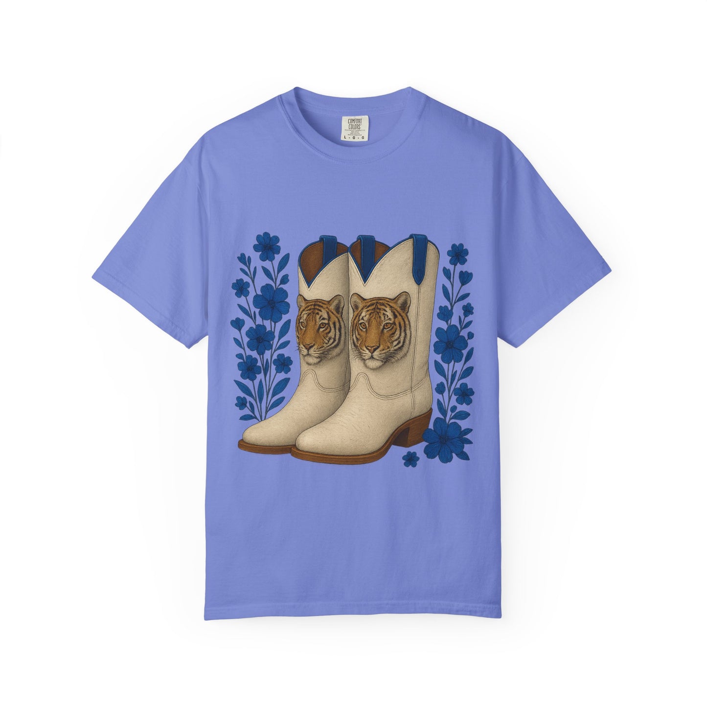 Graphic T-Shirt - Cowboy Boots & Tigress, Unisex Tee, Vintage Country Style-Memphis Tiger Fan