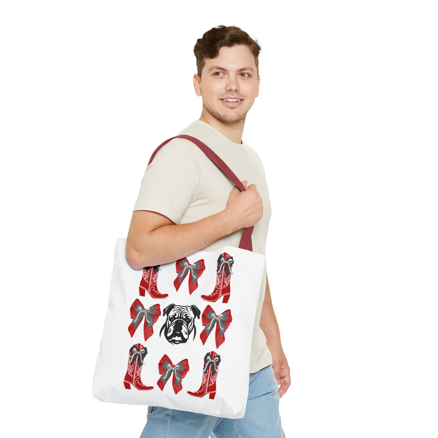 UGA Bulldogs Coquette Bow Tote Bag
