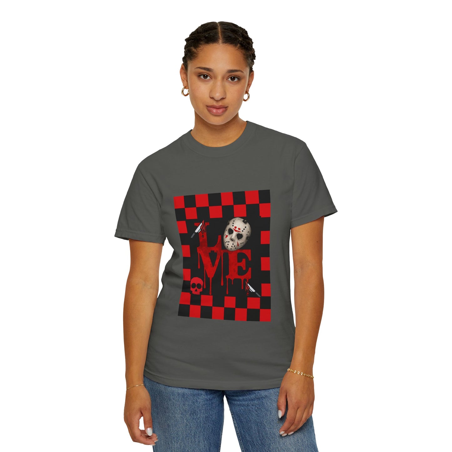 Scary Movie Mask Love Print T-Shirt