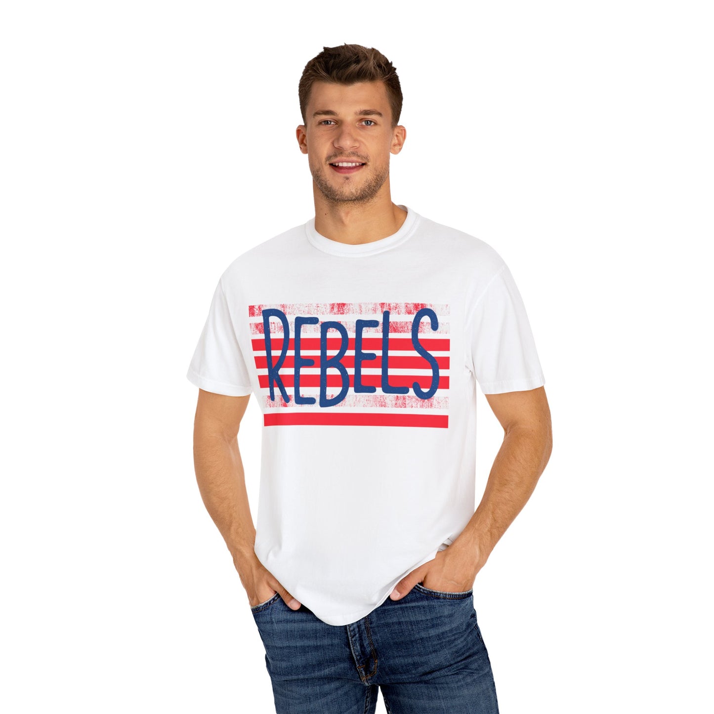 Rebels T-Shirt, Vintage Style Tee, Unisex Graphic Shirt, Summer Fashion, Independence Day Apparel, Football Game Day, Hotty Toddy