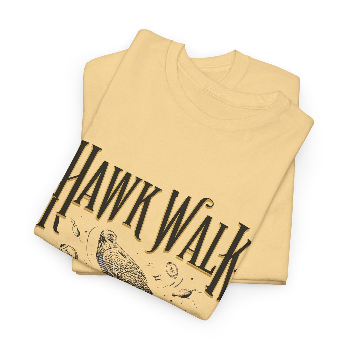 Hawk Walk Tailgate Tee, Unisex Cotton Shirt, Outdoor Event T-Shirt, Festival Wear, Bird Lover Gift, Sports Gathering Apparel