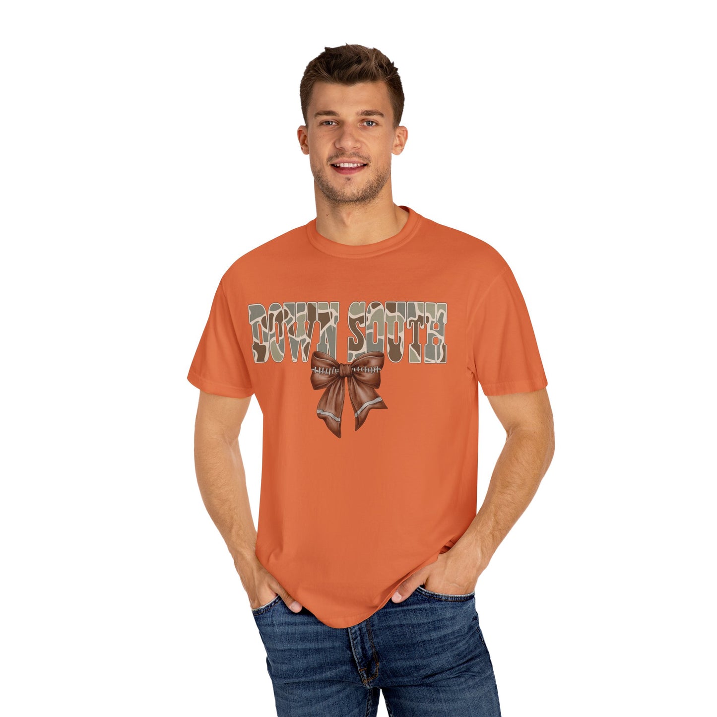 Camo Bow Graphic Tee - Trendy Apparel for Casual Outings and Birthdays