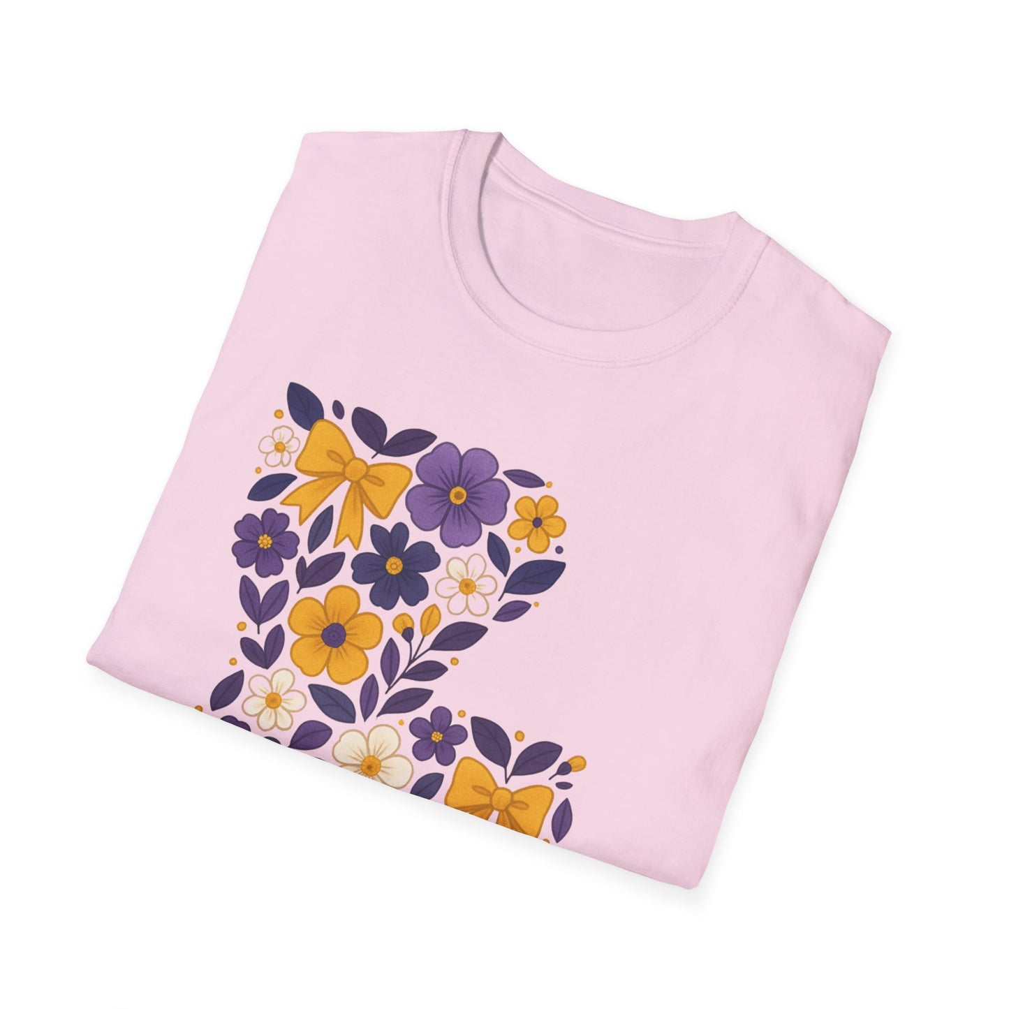 Louisiana Floral Graphic Tee, Casual Unisex T-Shirt, Spring Fashion, Gift for Nature Lovers, Summer Outfit, Southern Pride