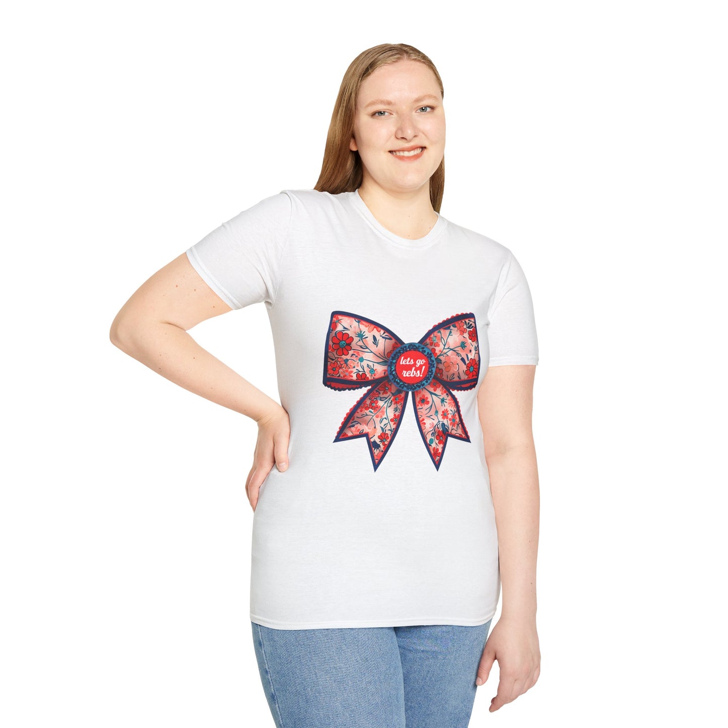 Go rebs coquette bow, Floral Bow T-Shirt | Gift for Her, Casual Wear, Birthday Party, Spring Fashion, Cute Graphic Tee