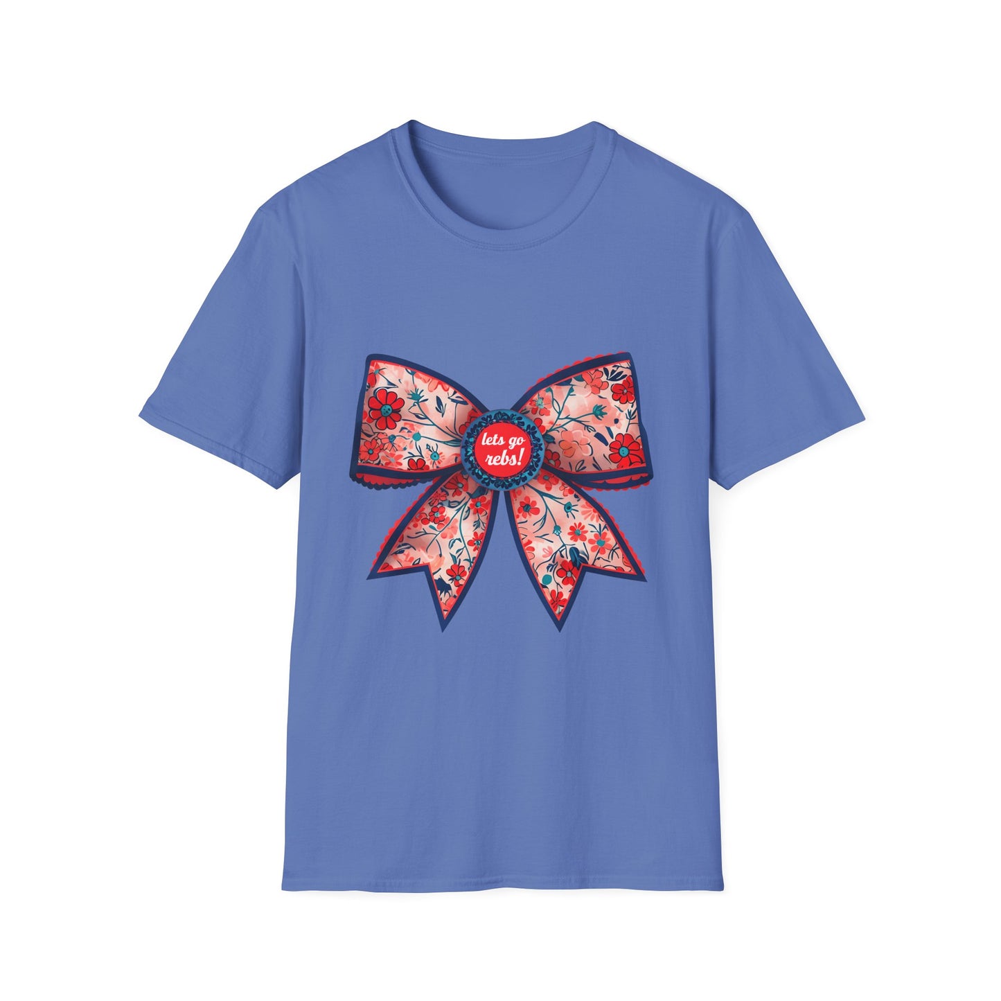 Go rebs coquette bow, Floral Bow T-Shirt | Gift for Her, Casual Wear, Birthday Party, Spring Fashion, Cute Graphic Tee