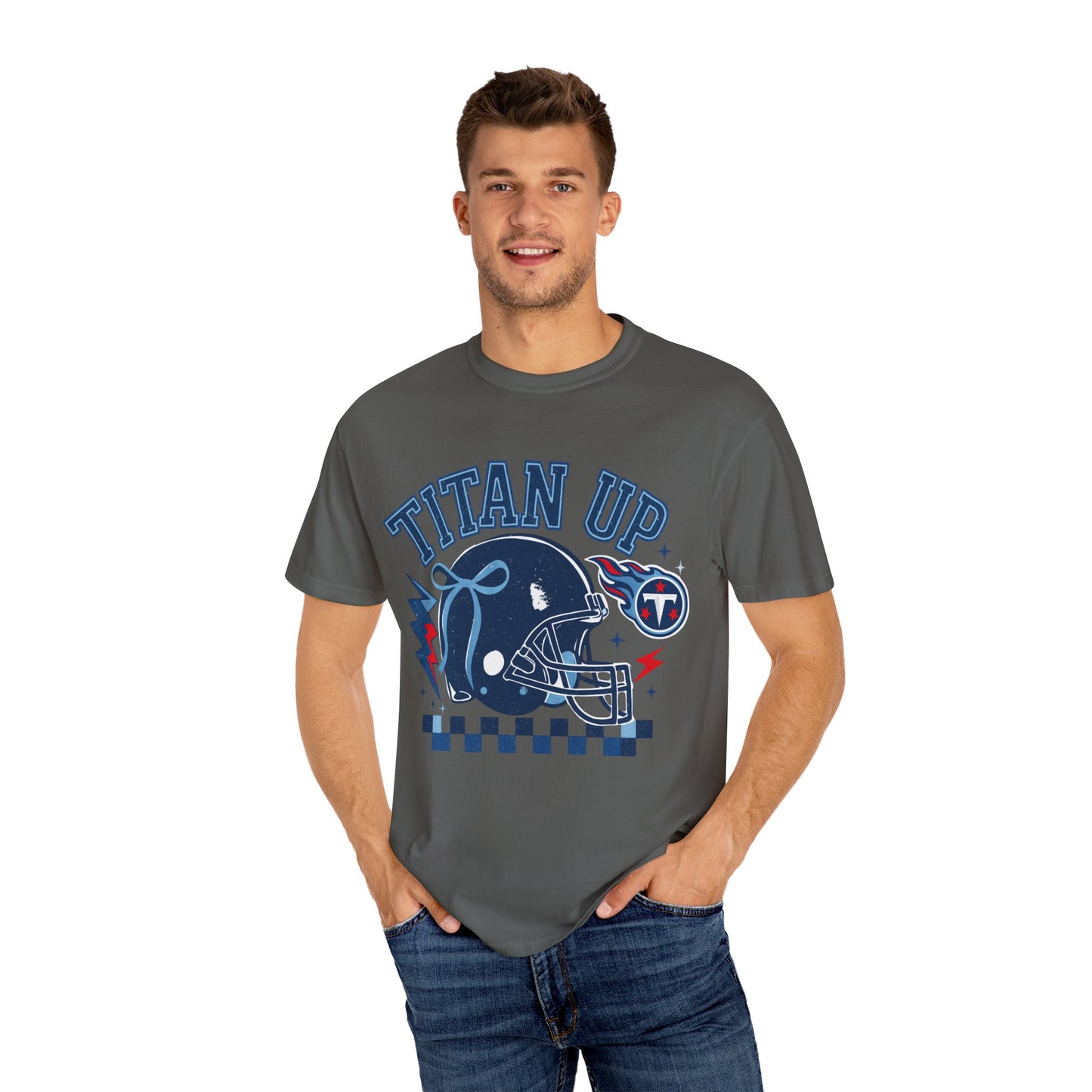 titan up tennessee Unisex Football Tee, Titan Up Shirt for Game Day, Casual Sportswear, Tailgating Apparel, Gift for Fans, Team Spirit Top