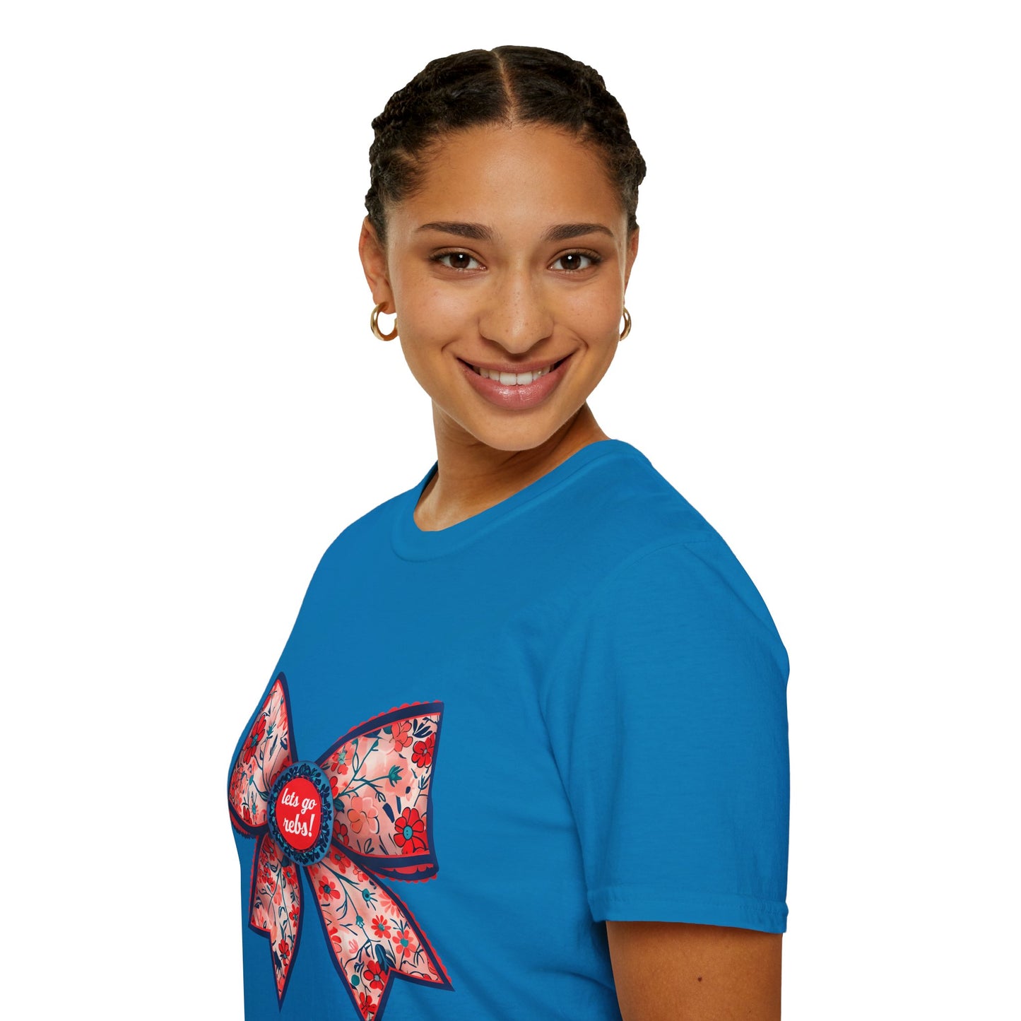 Go rebs coquette bow, Floral Bow T-Shirt | Gift for Her, Casual Wear, Birthday Party, Spring Fashion, Cute Graphic Tee