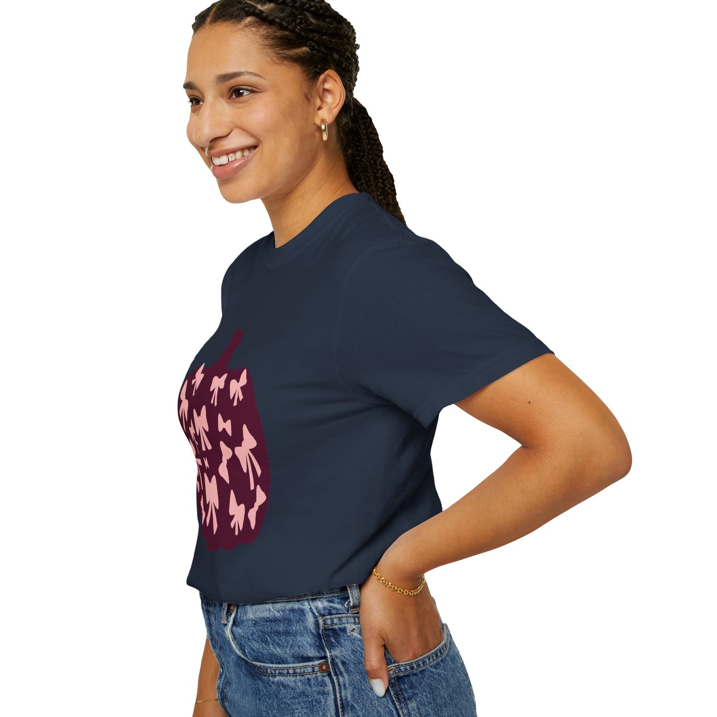 Pumpkin Bow Graphic Tee | Unisex Fall T-Shirt, Halloween Top, Cute Autumn Shirt, Gift for Her, Festival Wear