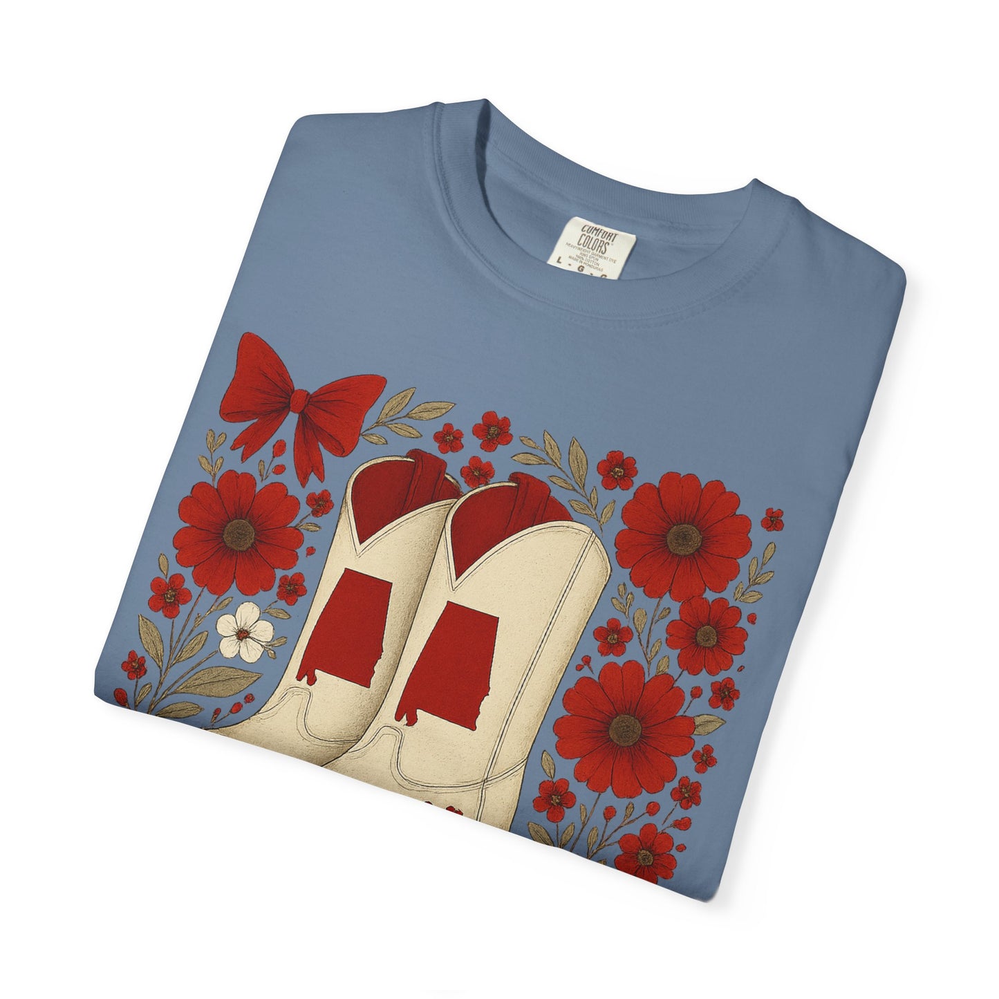 Vintage Cowboy Boots Floral Unisex T-shirt - Alabama Fan, Bama Game Day