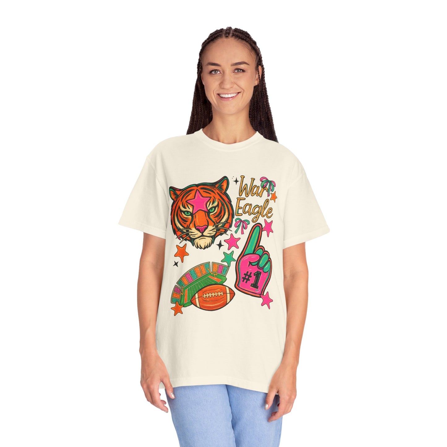 Vintage Preppy Tiger Football Game Day Unisex T-shirt