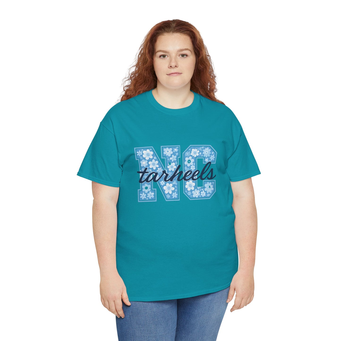 North Carolina Tarheels Unisex Heavy Cotton Tee, College Spirit Wear, Men's and Women's Casual T-Shirt, School Pride Apparel, Gift for Fans