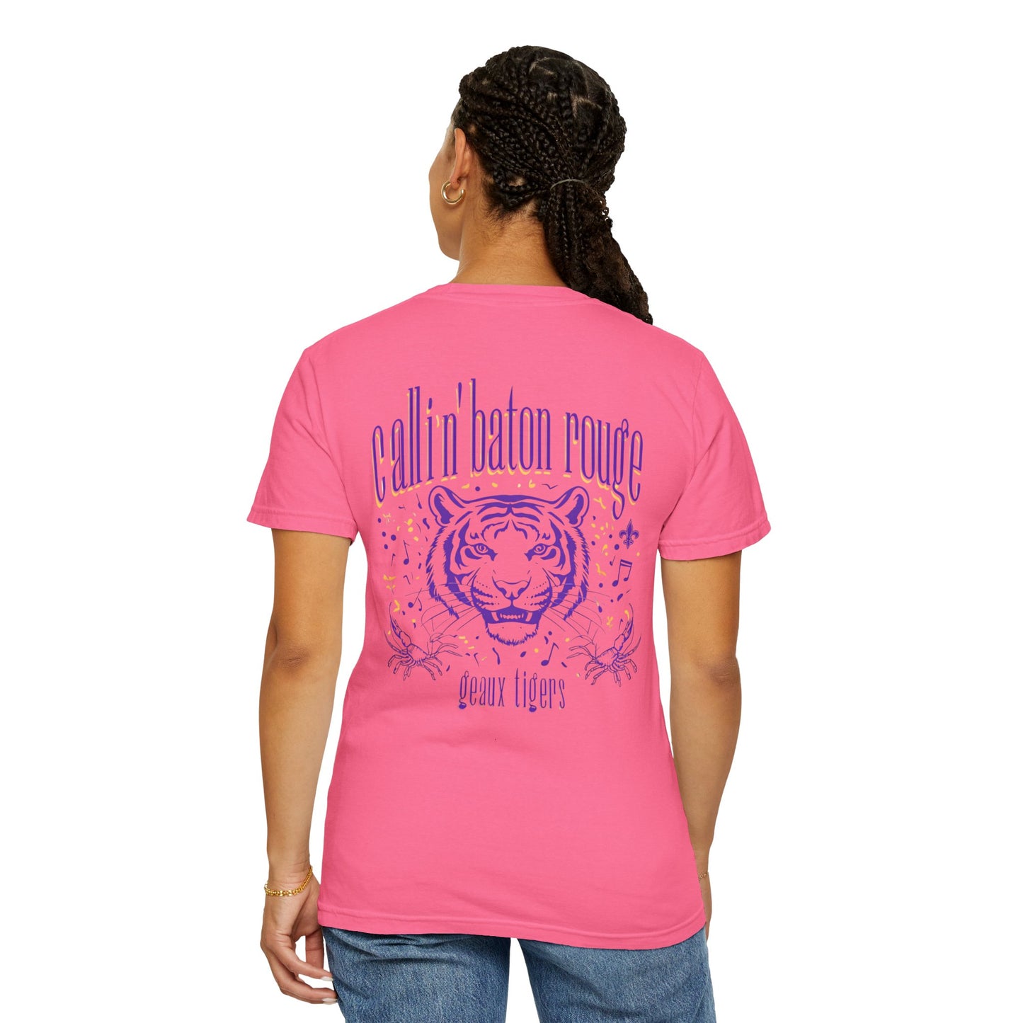 Baton Rouge Spirit T-Shirt - Unisex Garment-Dyed Tee for Game Day, College Football, Mardi Gras, Team Pride, Casual Wear